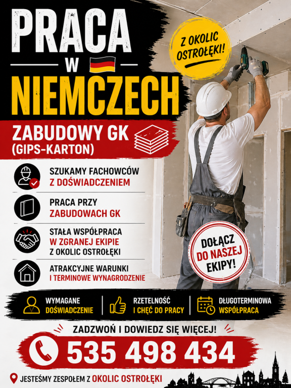 Praca w Niemczech zabudowy GK