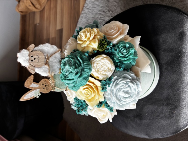 Zapachowe boxy z kwiatów z wosku sojowego