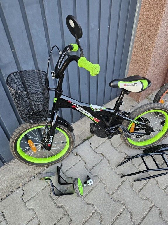 Rower dziecięcy dla chłopca 16 Fuzlu Racing BMX używany zielony