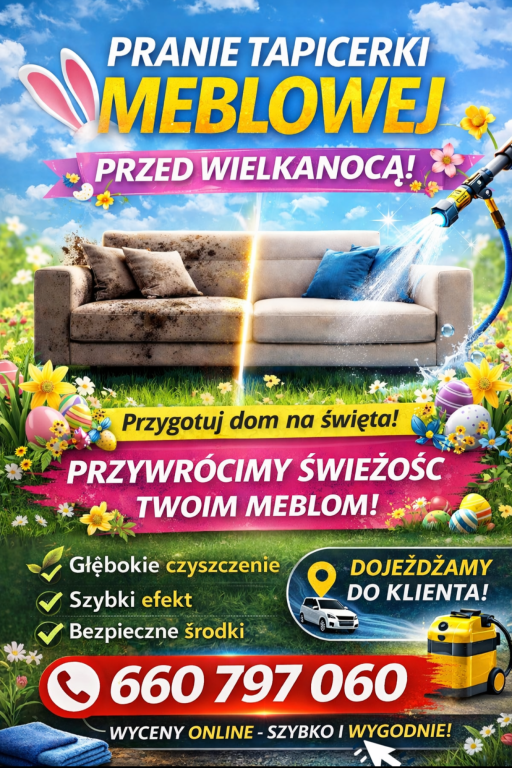 Profesjonalne pranie tapicerki meblowej, kanap, wykładzin