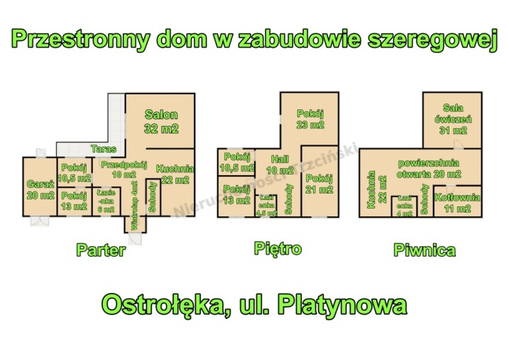 3 niezależne poziomy pod wynajem Ostrołęka os. Bursztynowe