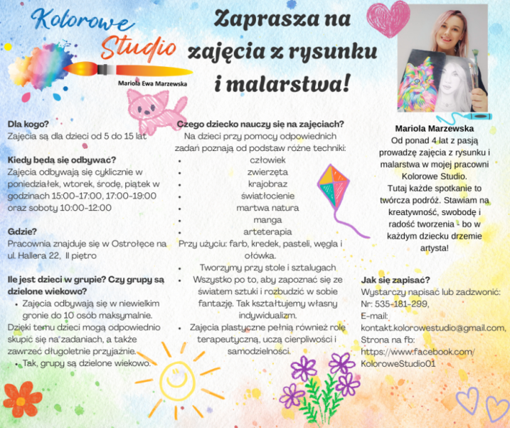Kolorowe Studio zaczyna zapisy na Nowy Rok Szkolny