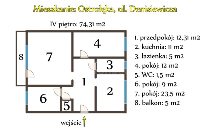 Przestronne mieszkanie przy ul. Denisiewicza