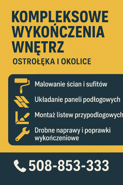 Kompleksowe Wykończenia Wnętrz - Ostrołęka i okolice