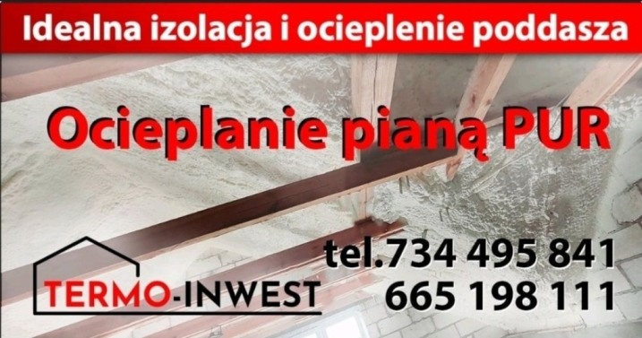 Izolacje i ocieplenia natryskowe  pianą PUR