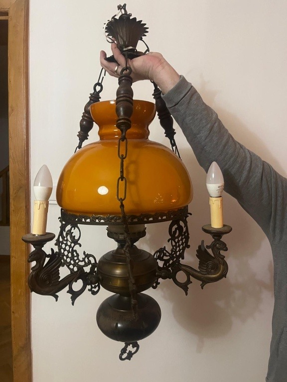 ŻYRANDOL, STYLOWA LAMPA WISZĄCA