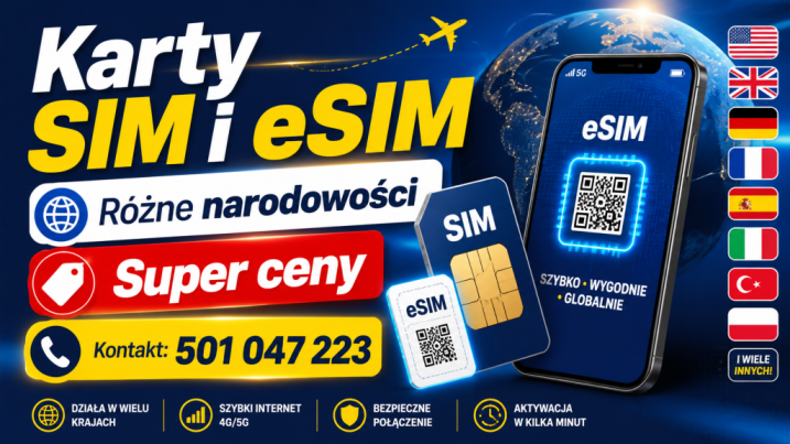 Zarejestrowane karty SIM i eSIM – wysyłka Warszawa → Ostrów Mazowiecka / Ostrołęka