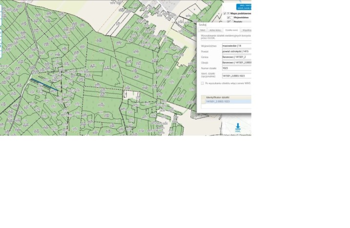 Baranowo - sprzedam działkę leśną rolną nr1023 pow.0.22ha