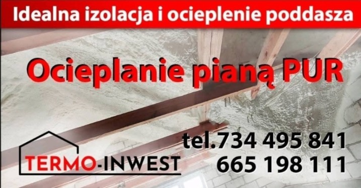 Wdmuchiwanie wełny, celulozy i ocieplenia pianą PUR poddaszy