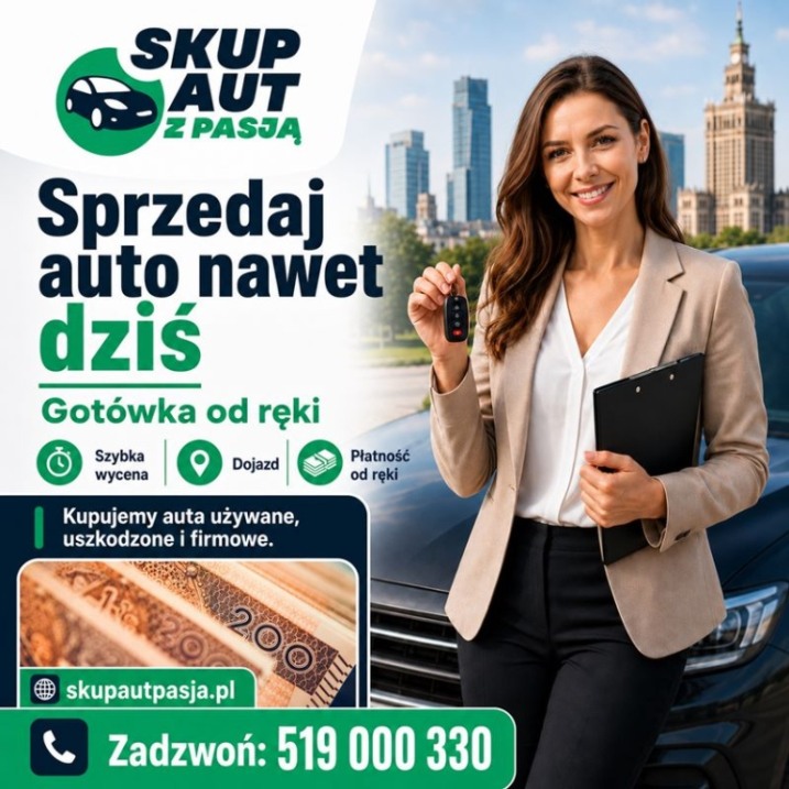 Skup aut Warszawa i okolice - szybka wycena, gotówka od ręki