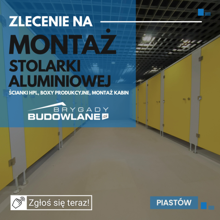 Montaż zabudów aluminiowych - Piastów - wyjazdy na terenie Polski