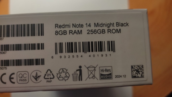 REDMI NOTE 14 8/256 CZARNY NOWY OKAZJA