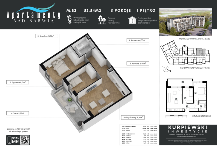 Łomża - mieszkanie na sprzedaż NOWE - 3 pokoje - 52 m2