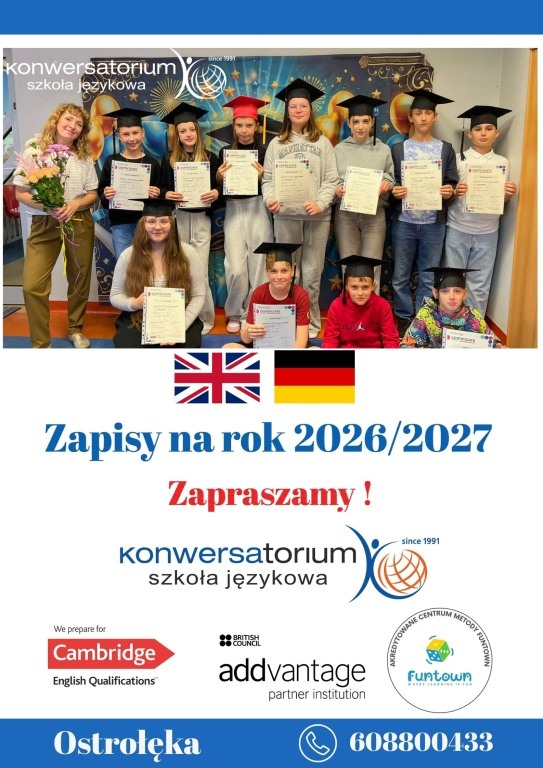 Kursy angielskiego w SJO KONWERSATORIUM w Ostrołęce