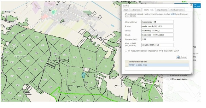 Baranowo - sprzedam działkę leśną rolną nr1159 pow.1.53ha