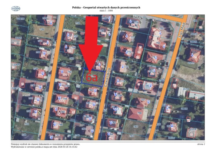 Sprzedam Działkę Budowlaną 6A  w  centrum   Olszewo-Borek