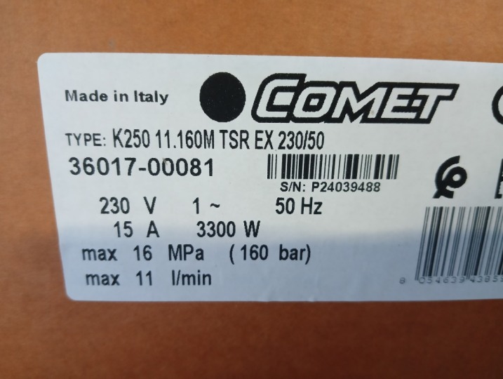 Sprzedam myjkę ciśnieniową COMET K 250 15/160 PROMOCJA!!!