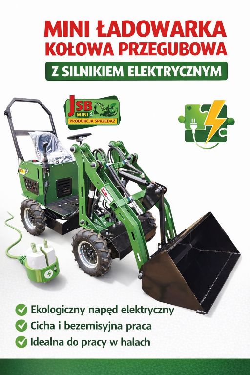 Elektryczna E Ładowarka E Koparka NOWE 2026 Producent JSB MINI