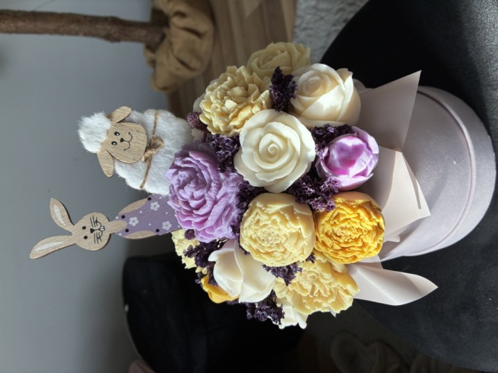 Zapachowe boxy z kwiatów z wosku sojowego