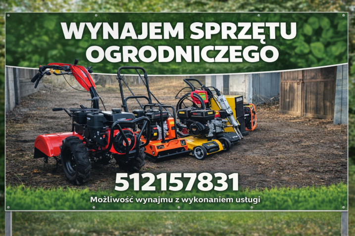 Wynajem sprzętu budowlanego i ogrodniczego