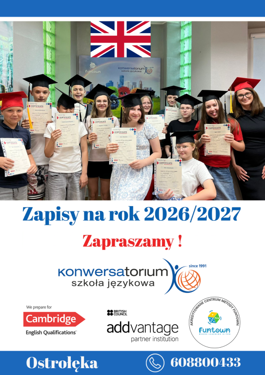 Angielski, Niemiecki w SJO KONWERSATORIUM w Ostrołęce