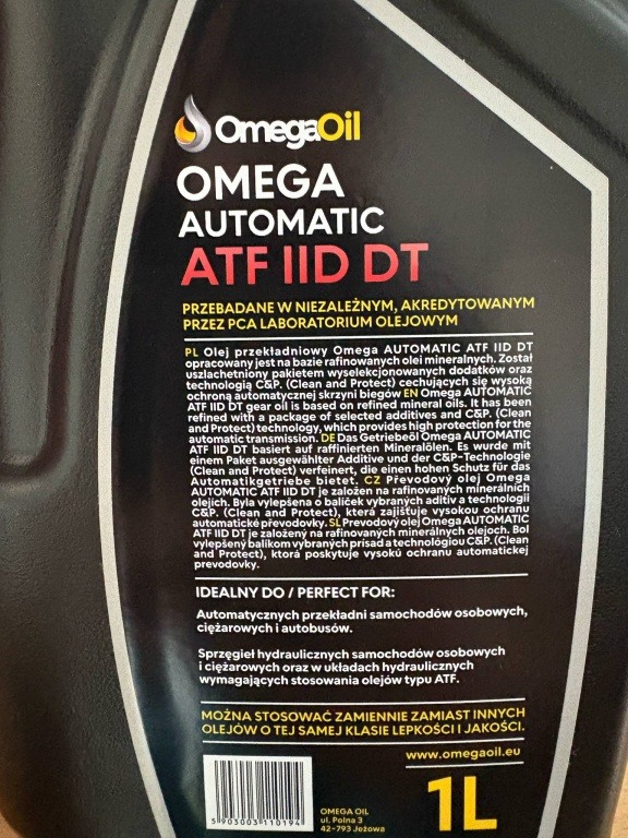 Olej Przekładniowy OmegaOil Automatic ATF IID DT 2x 1 L