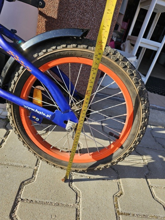 Rower dziecięcy dla chłopca 16 Fuzlu Racing BMX używany pomarańczowy