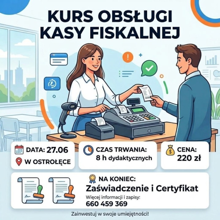 KURS OBSŁUGI KASY FISKALNEJ