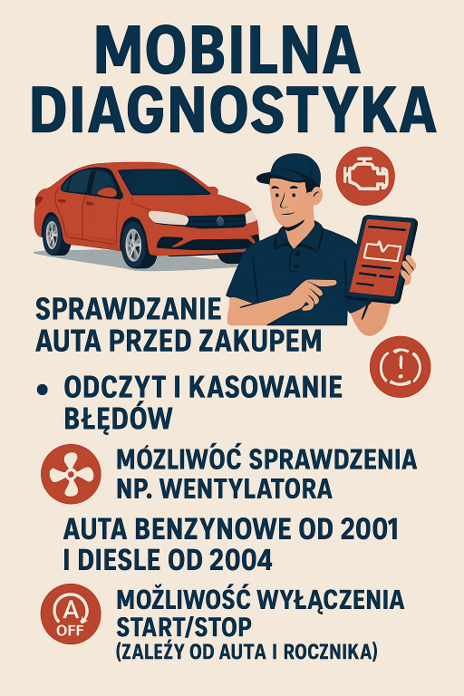 Mobilna diagnostyka samochodowa Ostrołęka okolice