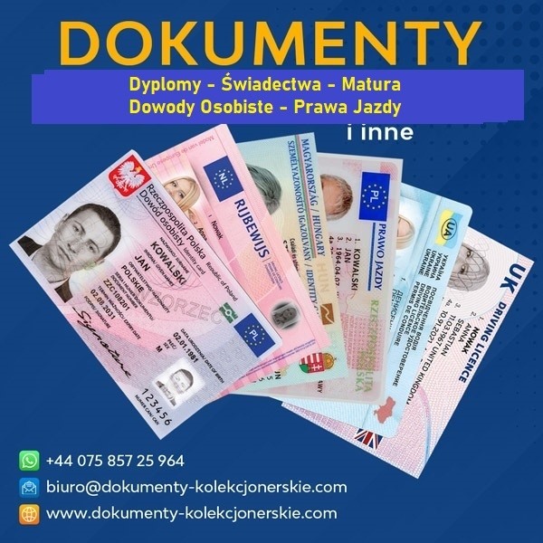 Dokumenty kolekcjonerskie. Dowód osobisty. prawo jazdy.