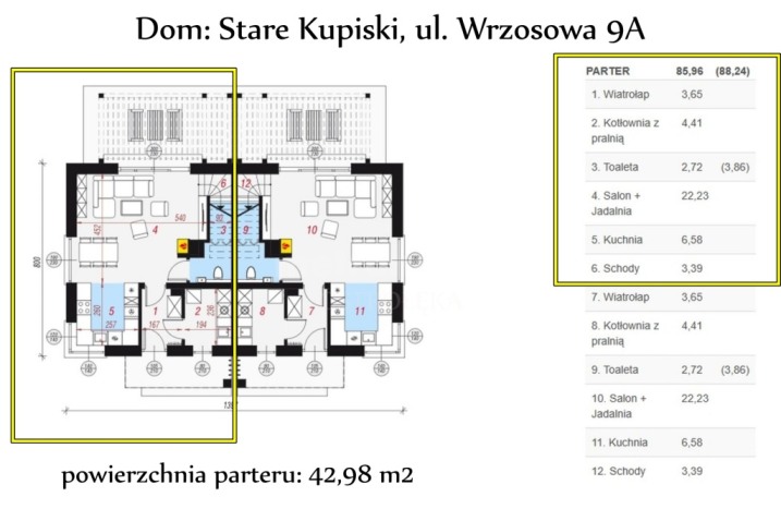 Nowoczesny bliźniak z widokiem na las