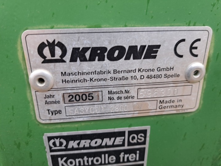 kosiarka dyskowa krone 2800 cv/ciągana igła