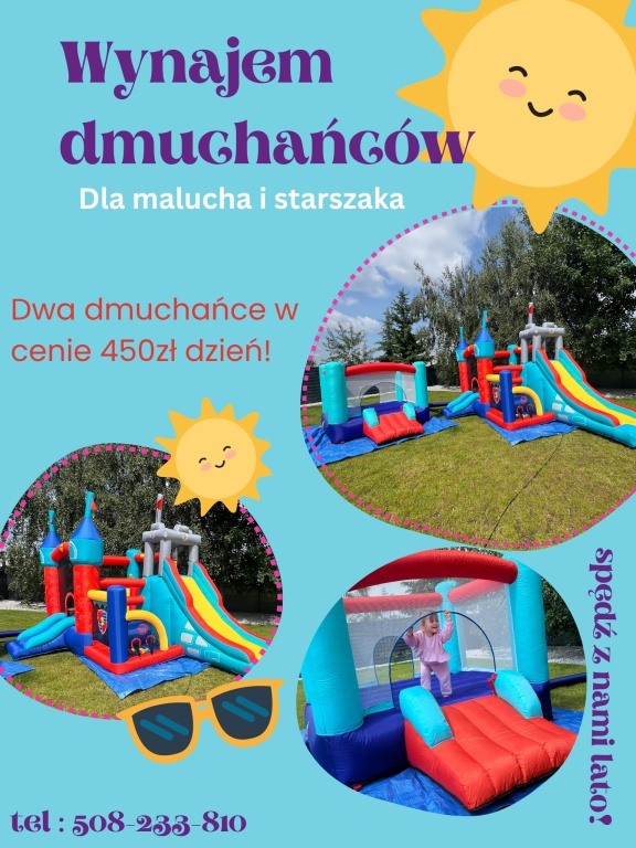 Wynajem dmuchańców dla dzieci!