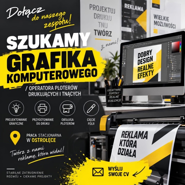 Poszukujemy osoby na stanowisko Grafik komputerowy