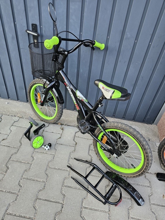 Rower dziecięcy dla chłopca 16 Fuzlu Racing BMX używany zielony