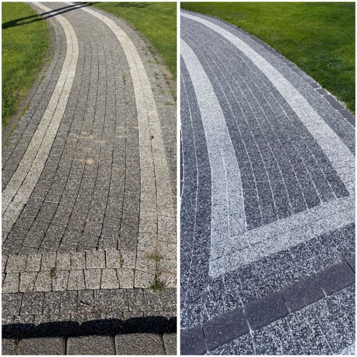 Mycie kostki i elewacji .