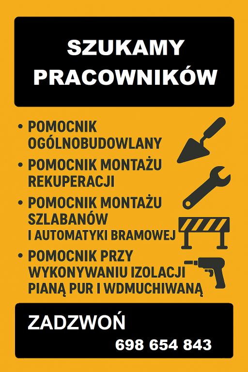 SZUKAMY PRACOWNIKÓW