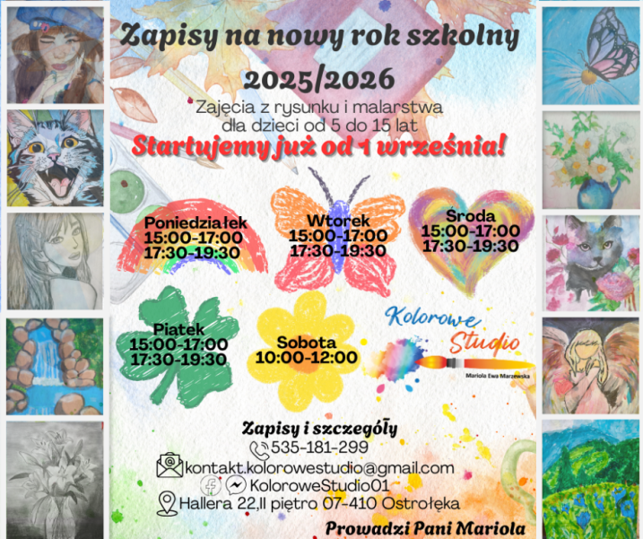 Kolorowe Studio zaczyna zapisy na Nowy Rok Szkolny