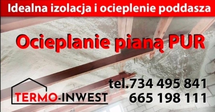 Izolacje i ocieplenia natryskowe  pianą PUR