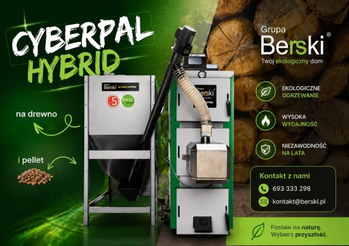 Kocioł dwupaliwowy CyberPal Hybrid 25 kW