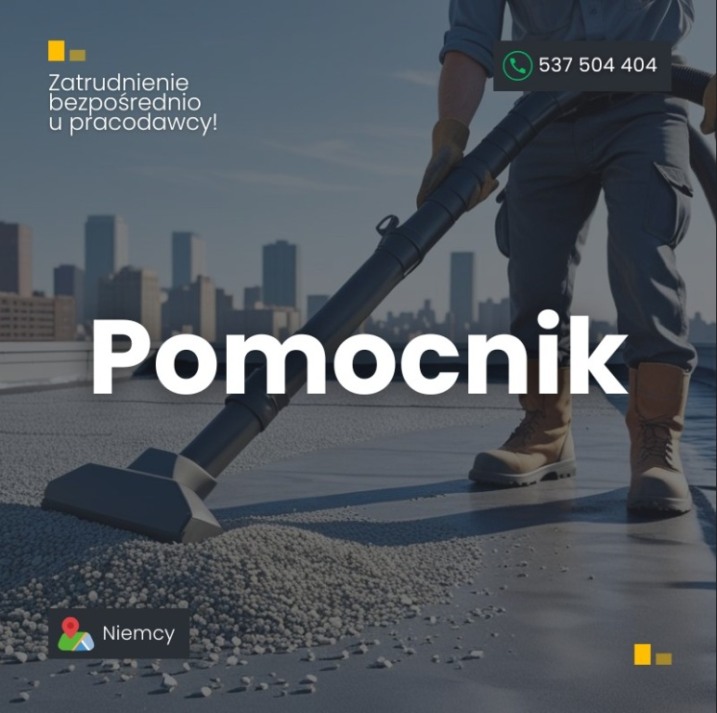 Pomocnik budowlany – Niemcy, bez języka