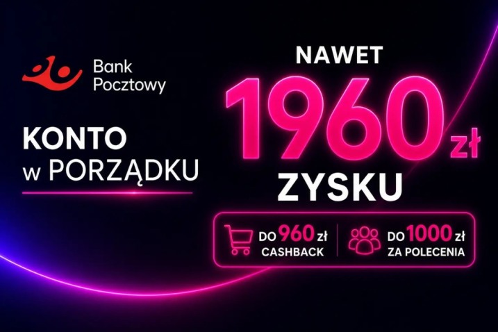 Konto w Porządku (Bank Pocztowy) – jak założyć i odebrać 1960 zł