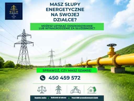 Słup, gazociąg na działce? Odszkodowanie Ostrołęka