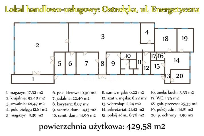 Obiekt usługowy z własnym brzegiem Narwi