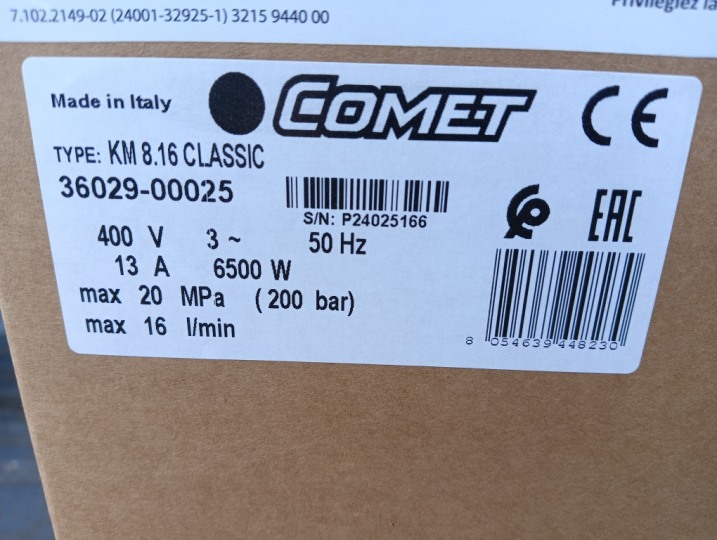 COMET NOWA MYJKA CIEPŁOWODNA KM Classic 8.16 z BĘBNEM