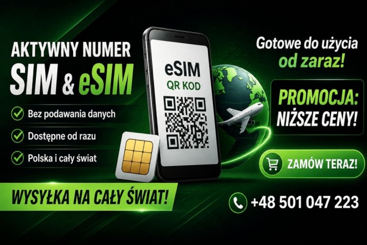 Numer SIM lub eSIM gotowy do użycia — teraz także dla klientów z Ostrołęki, Warszawy, Radomia, Legionowa, Ostrowi Mazowieckiej i całego regionu