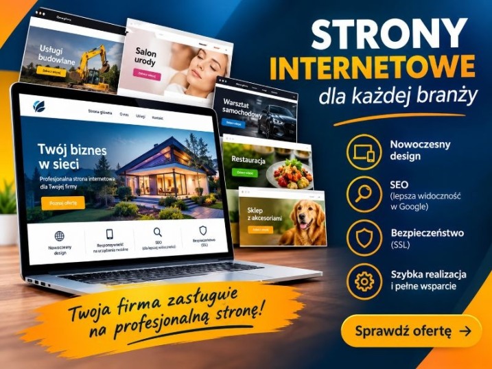 Nowoczesna strona dla instalatora i elektryka, od 590 zł