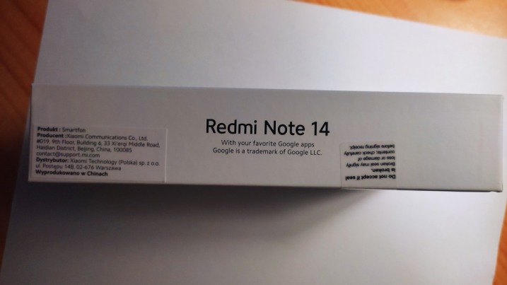 REDMI NOTE 14 8/256 CZARNY NOWY OKAZJA