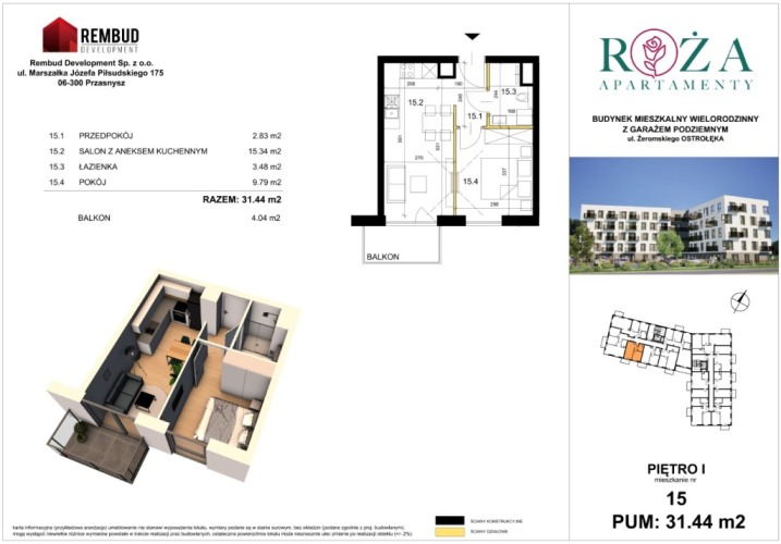 Mieszkanie 2 - pokojowe za 270 tys.!!! Apartamenty Róża