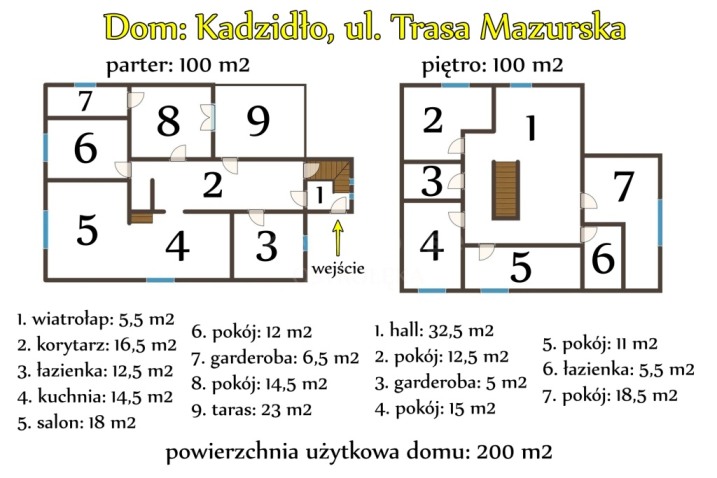 Kadzidło: rodzinny dom z pięknym tarasem